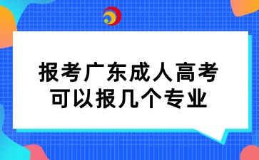 報考廣東成人高考可以報幾個專業